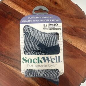 Sockwell Merino Wool Plantar Fasciitis Compression Sock No Toe Sleeve Womens M/L